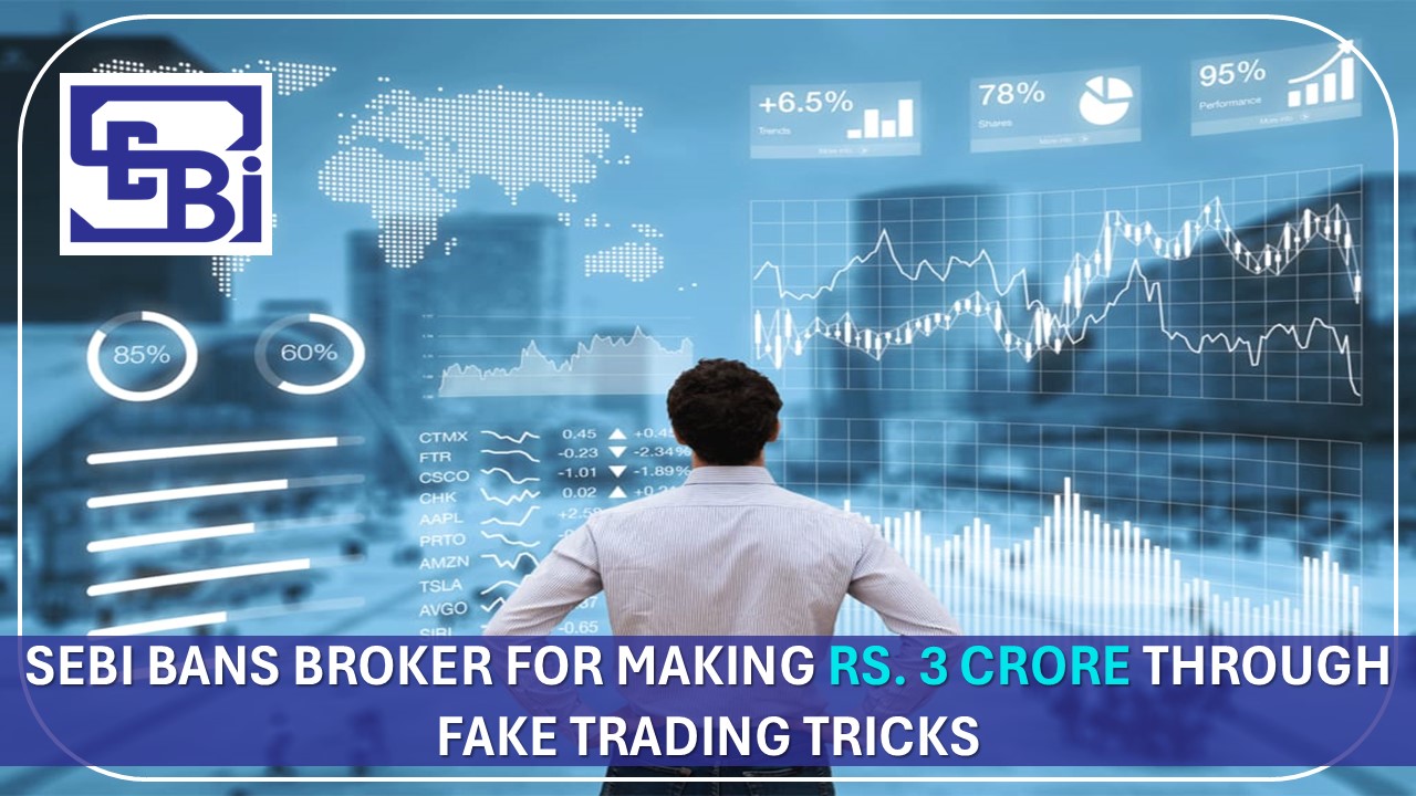 SEBI Bans Broker for Making Rs. 3 crore Through Fake Trading Tricks