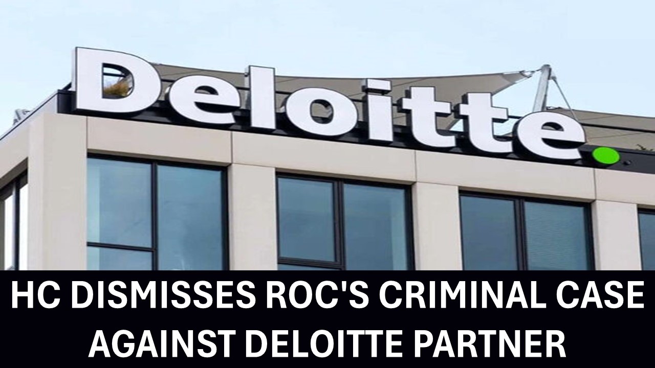 High Court Dismisses ROC's Criminal Case Against Chartered Accountant