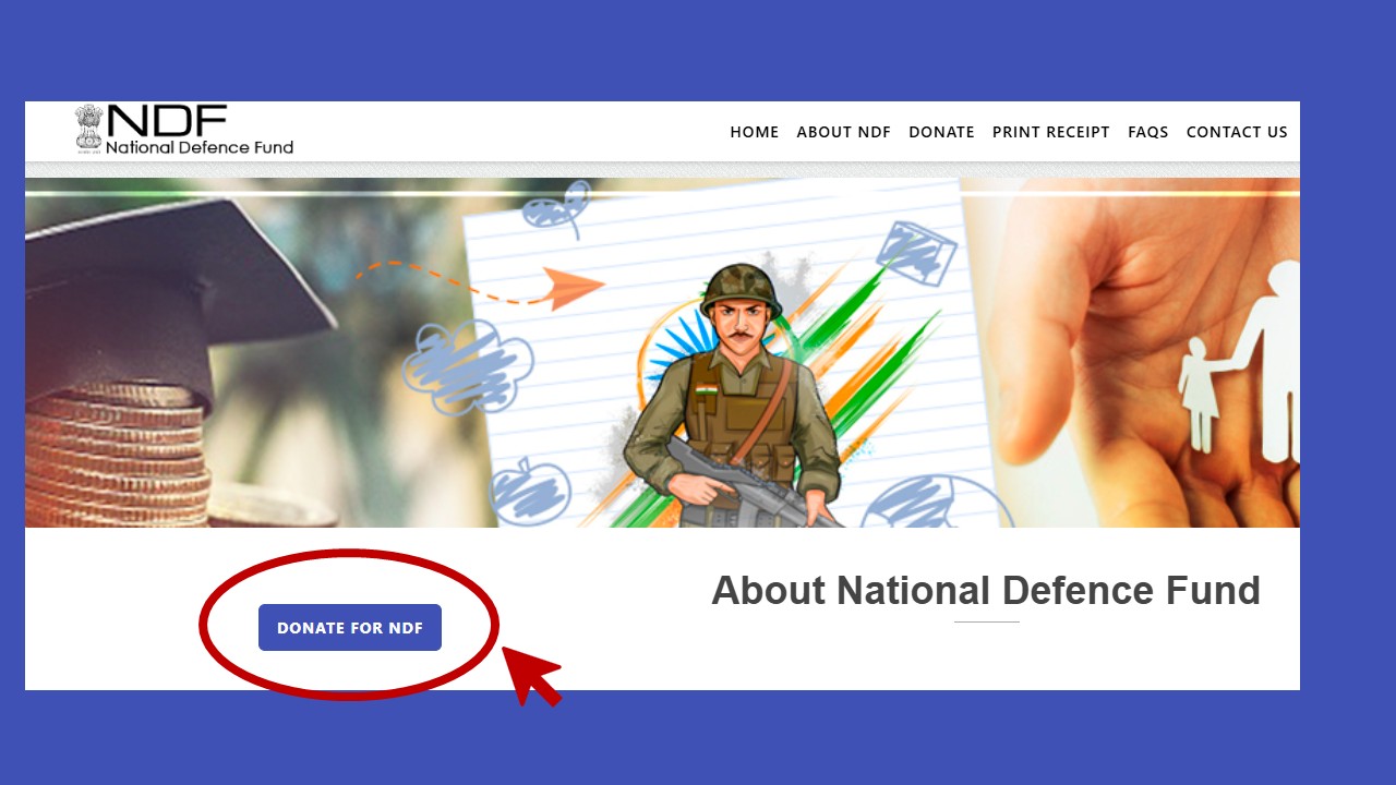 Want to make donation in Nation Defence Fund: Here is the process