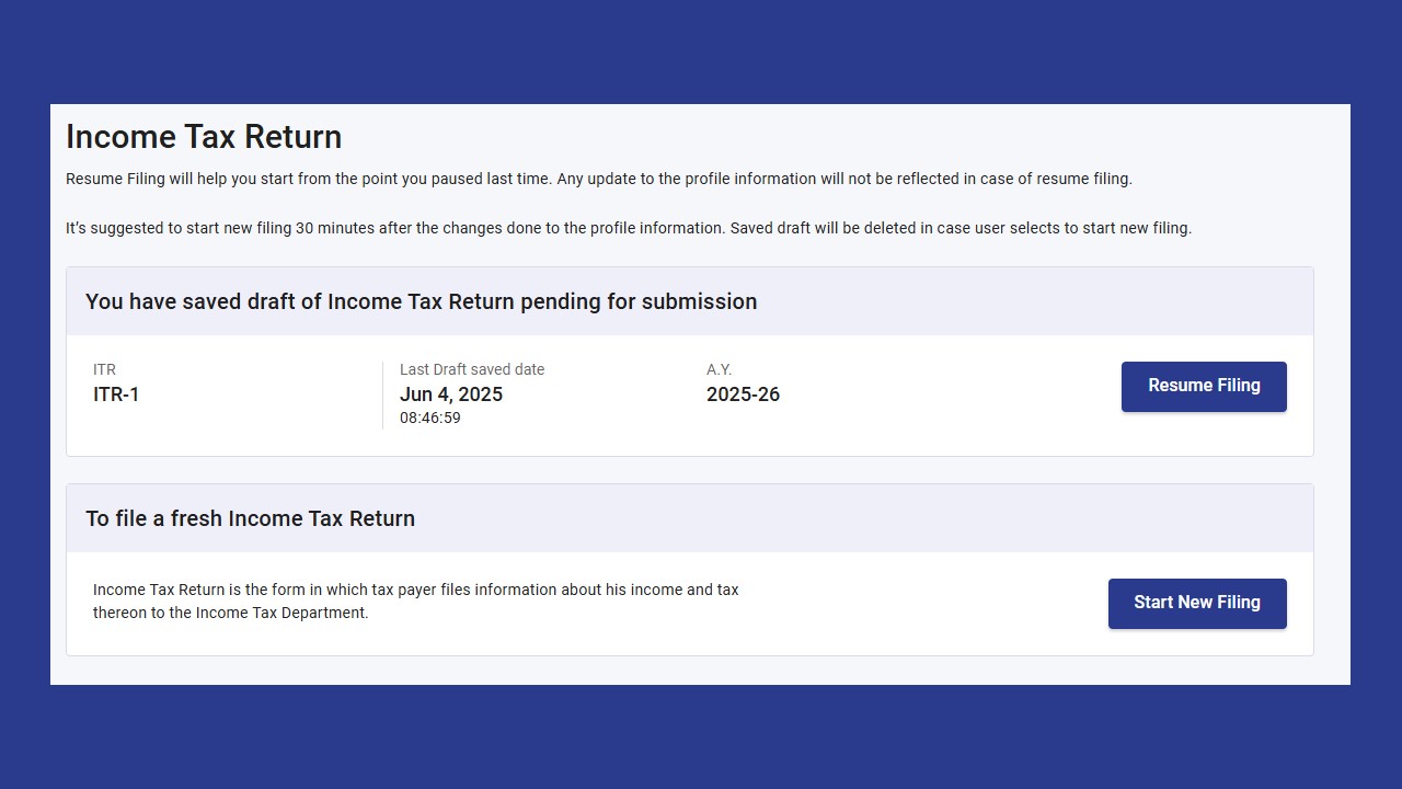 Income Tax Breaking: ITR Forms 1 and 4 now enabled in Online mode