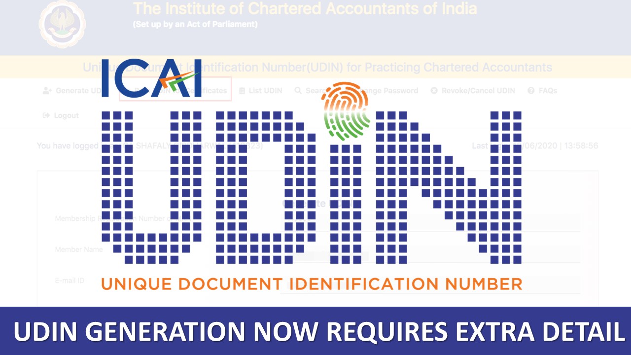 ICAI UDIN Generation Now Requires Extra Detail