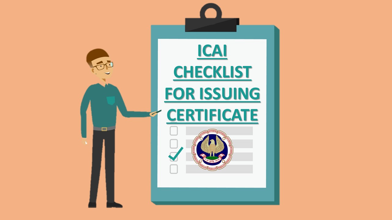 ICAI Releases Checklist for Issuance of Certificates As per Guidance Note