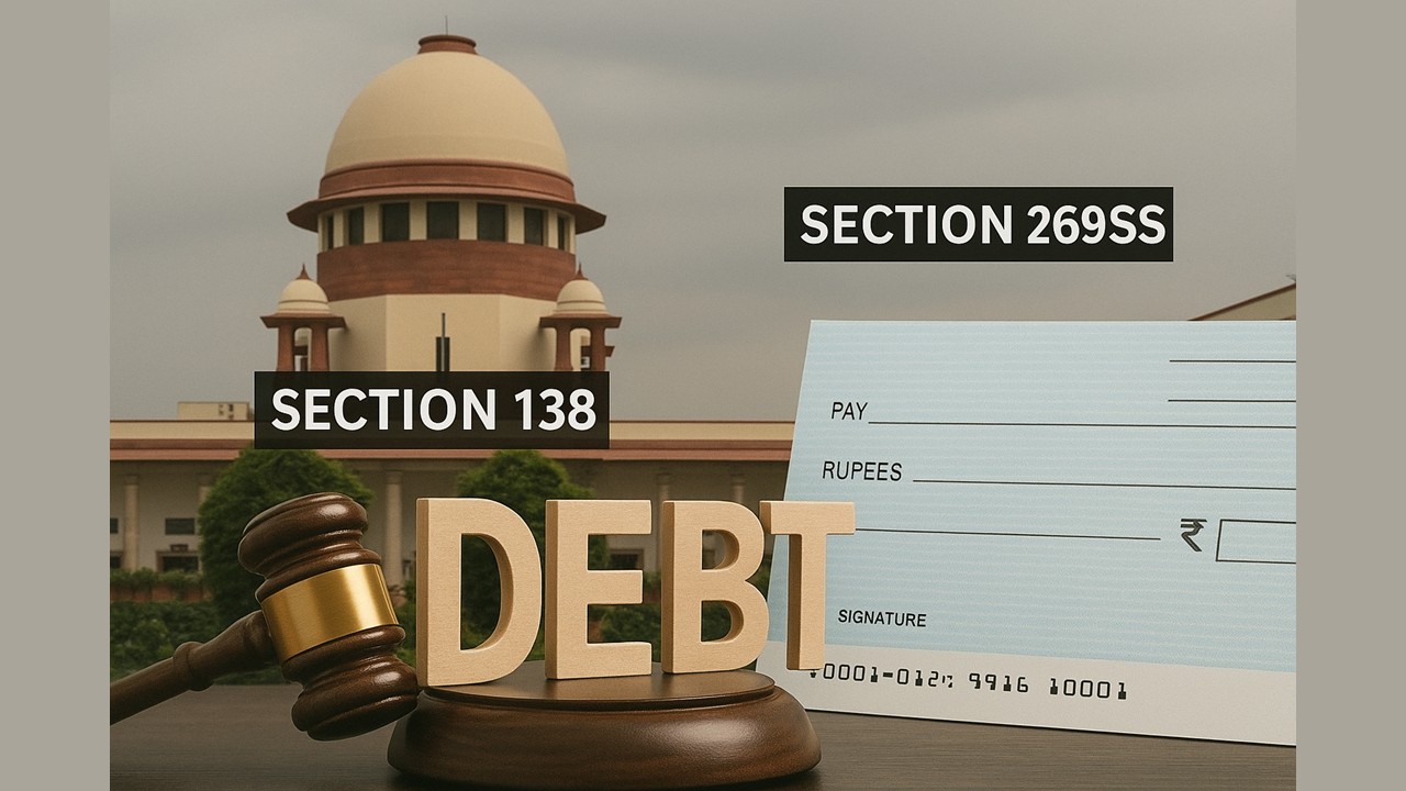 Supreme Court: Section 269SS of IT Act Breach Does Not Invalidate Debt Under Section 138 of NI Act