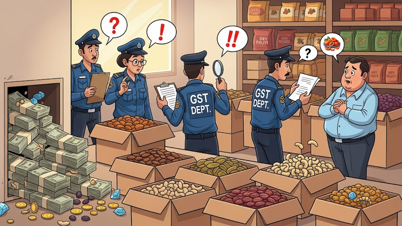 Unexpected Raid! GST Dept. Suspect Tax Evasion Worth Crores On Premises Of Dry Fruit Traders of Satna