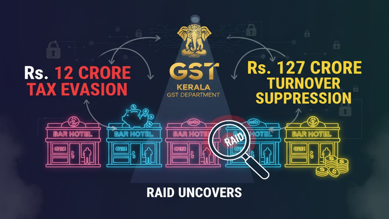 Kerala GST Raids Expose Rs. 12 Crore Tax Evasion in Bar Hotels