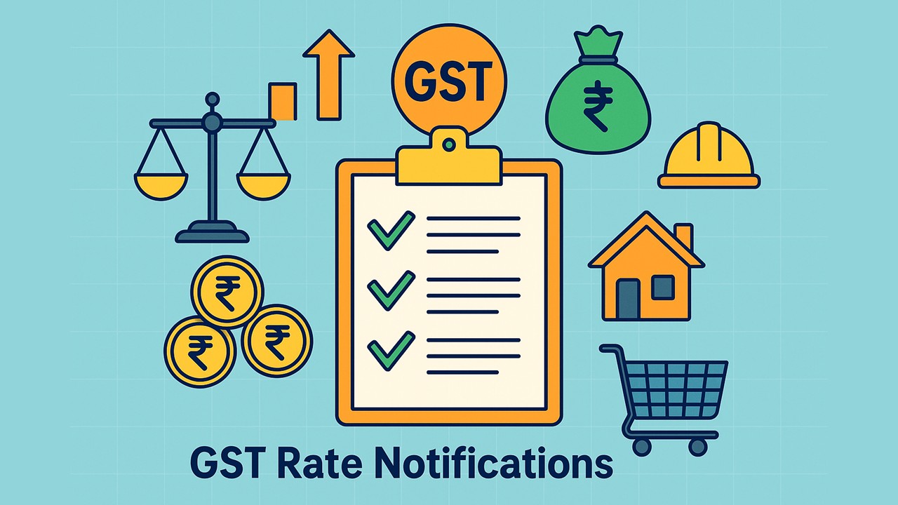 Summary of Multiple GST Rate Notifications effective from 22nd September 2025