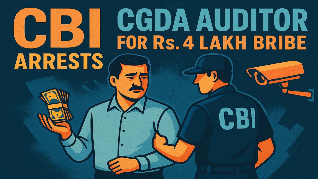 Auditor arrested for seeking Rs. 4 Lakh Bribe in Air Force CCTV Supply Case