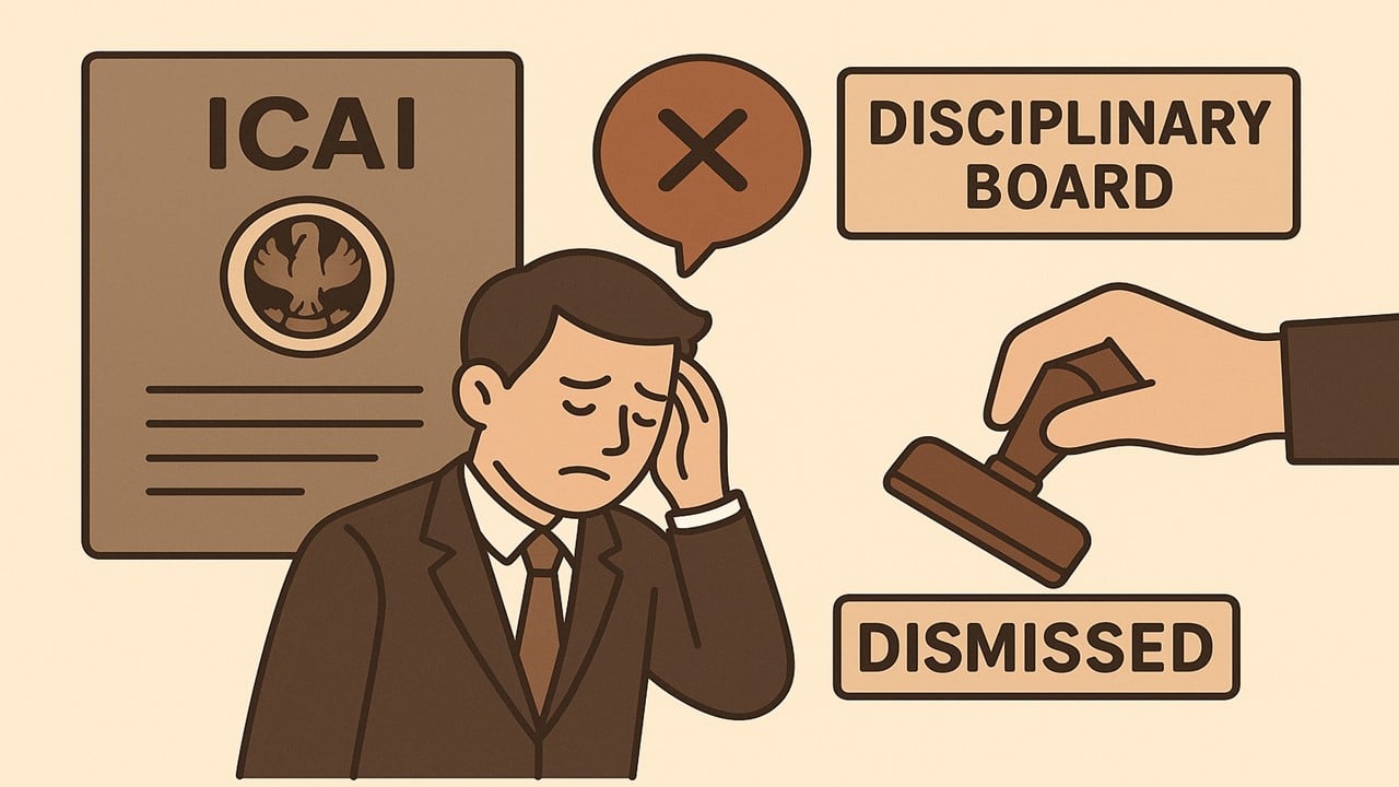 ICAI Disciplinary Board Dismisses Misconduct Allegation Against CA Due to Lack of Evidence