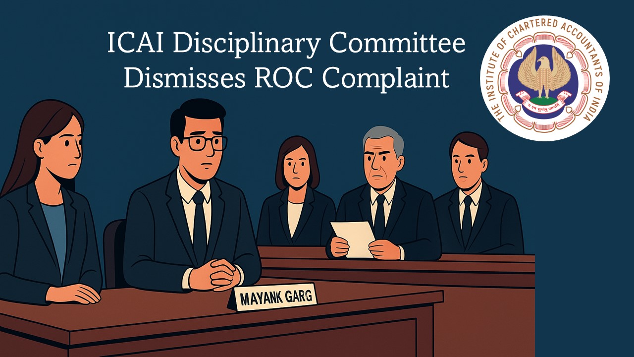 ICAI Clears CA in High-Profile ROC Complaint Linked to Chinese Director Appointment Case