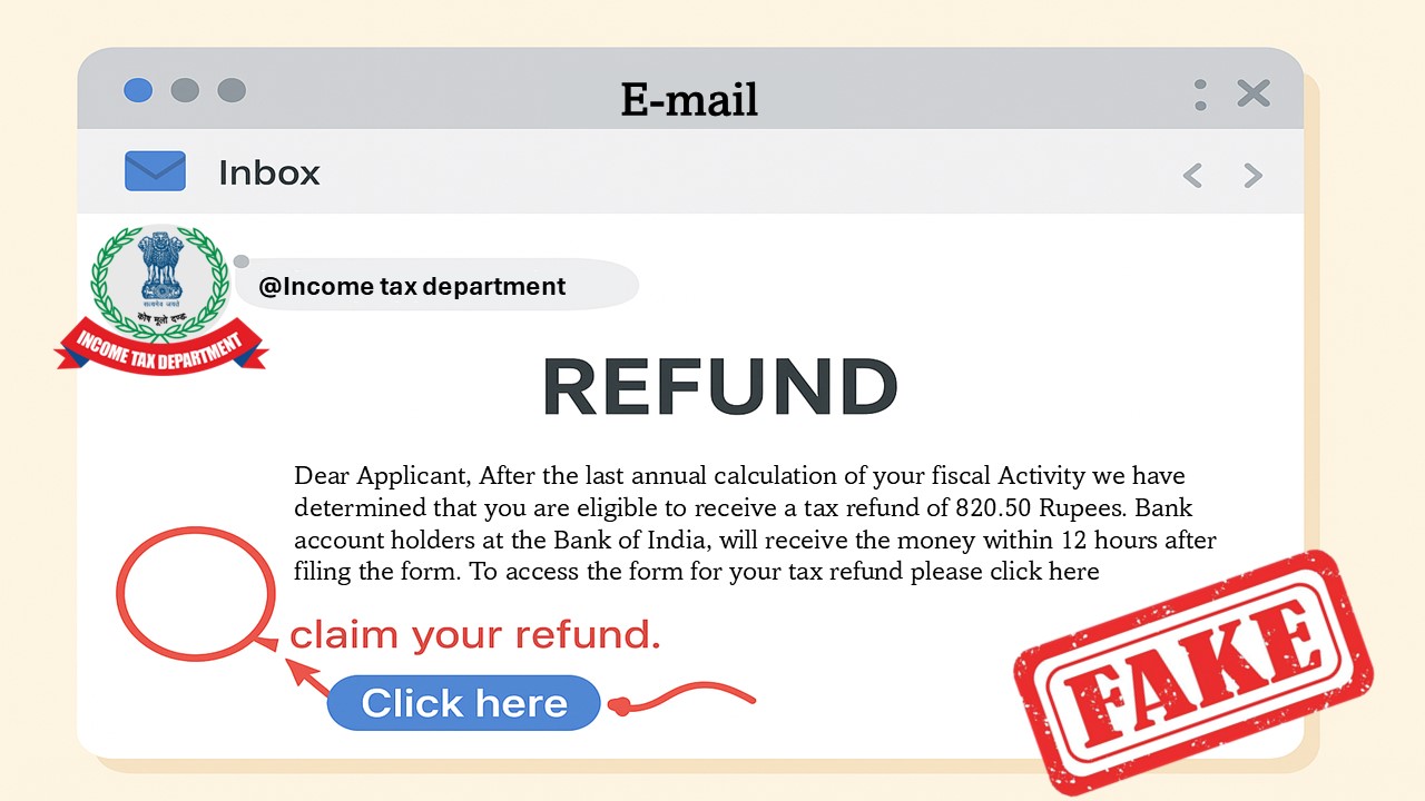 IT Dept Warns Taxpayers About Phishing, Fake Refund Emails, and Fraudulent Websites