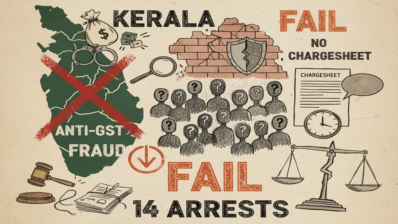 Kerala's Anti-GST Fraud Campaign Failing as No Chargesheet Filed Despite 14 Arrests