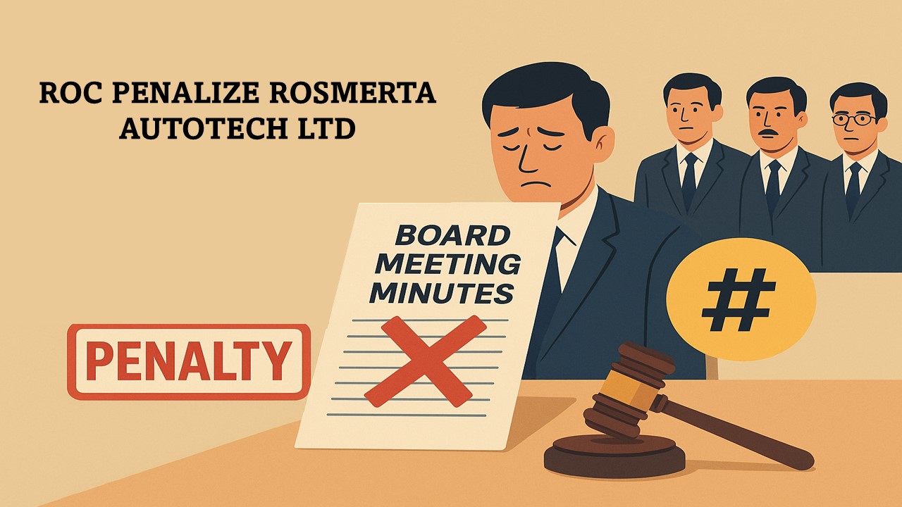 ROC Penalizes Company for Failure to Serially Number Board Meeting Minutes