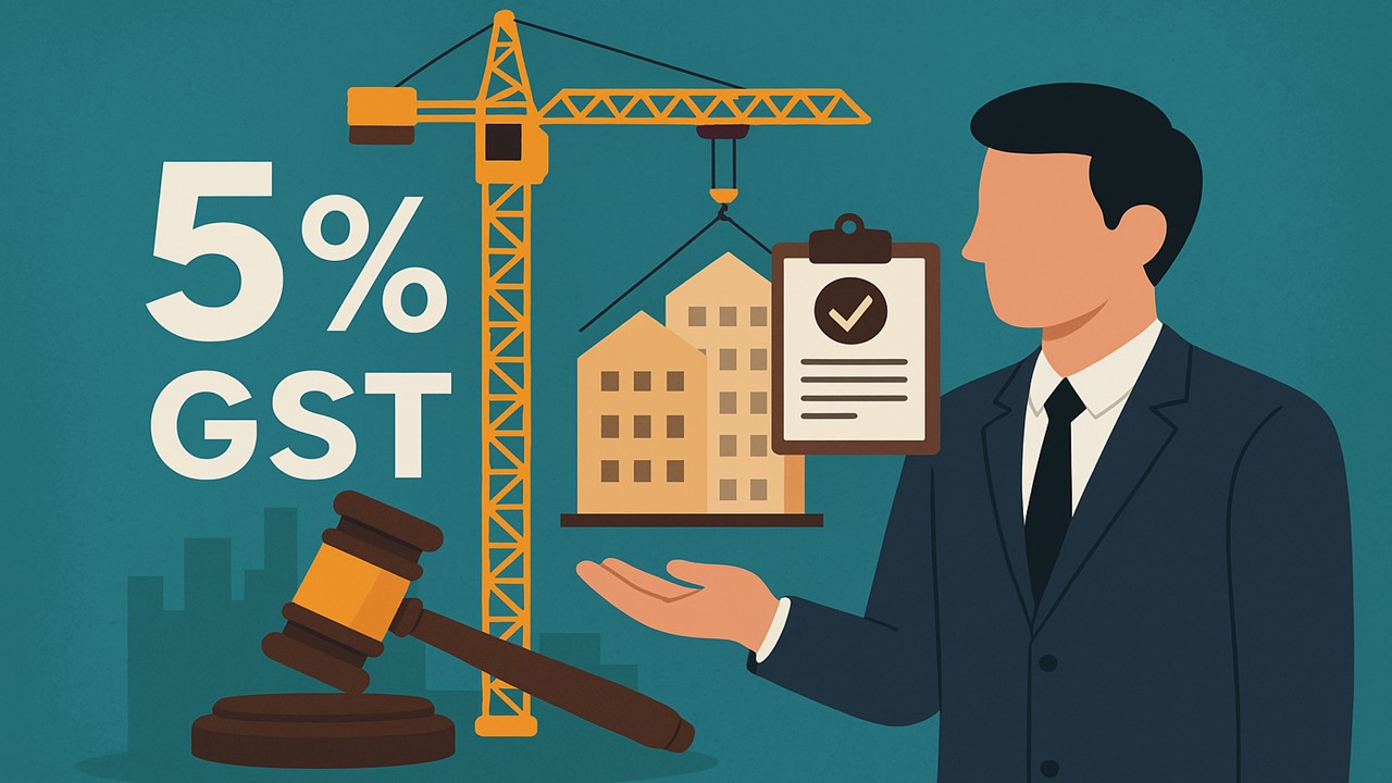 5% GST Applicable on Construction of Landowner’s Share of Residential Flats: AAR