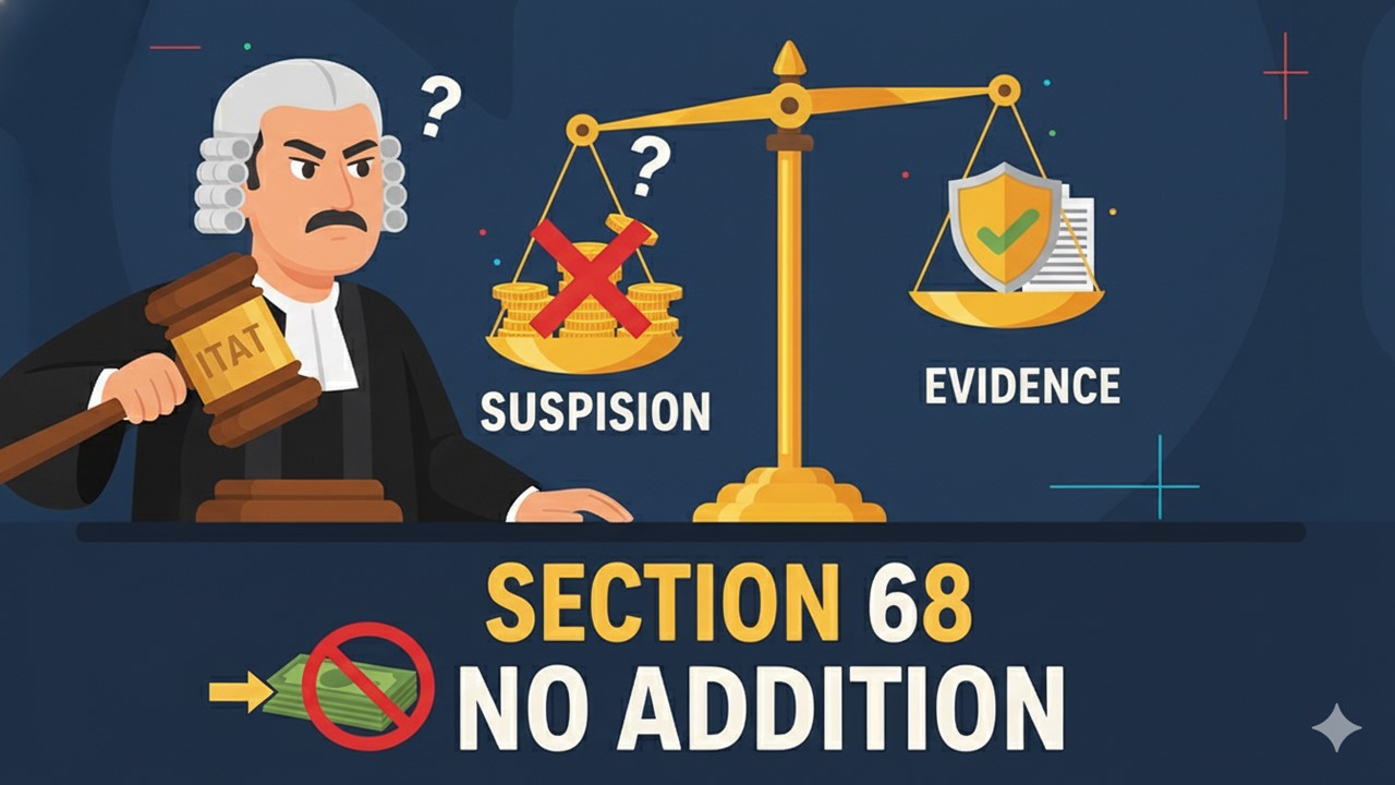 Assessing Officer Cannot Make Addition u/s 68 Based Solely on Suspicion: ITAT