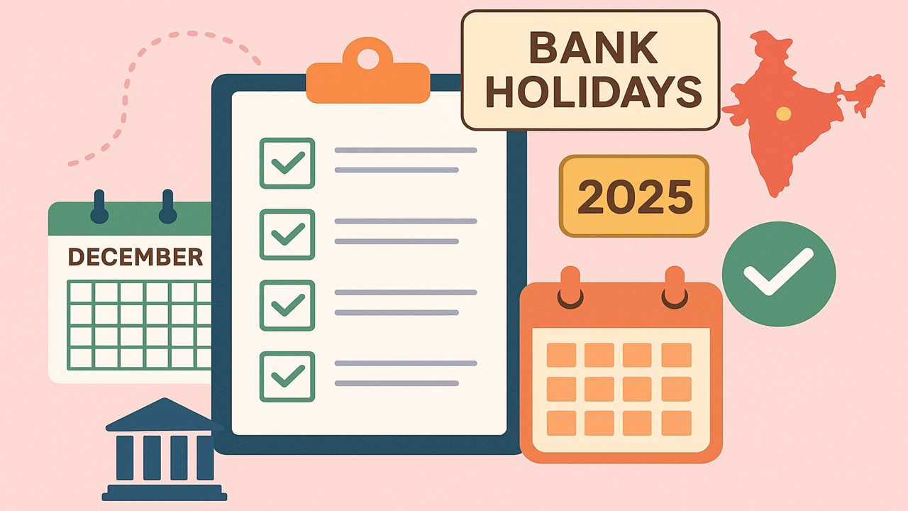 Bank Holidays December 2025: Check List of Bank Holidays Across India for December 2025