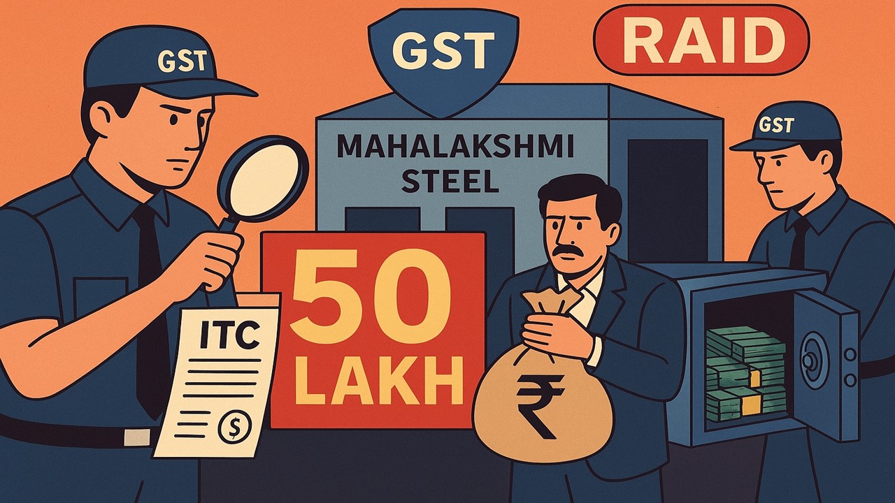 GST Dept Uncovers Bogus ITC Worth Rs 50 Lakh During Raid on Maha Lakshmi Steel