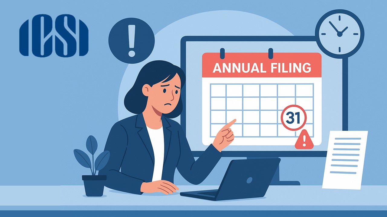 ICSI Requests Members to Ensure Timely Compliance with Annual Filing Deadline for FY 2024-25