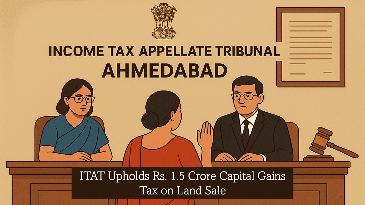 ITAT Ahmedabad Upholds Rs. 1.5 Crore Capital Gains Tax on Land Sale, Rejects Assessee's Appeal