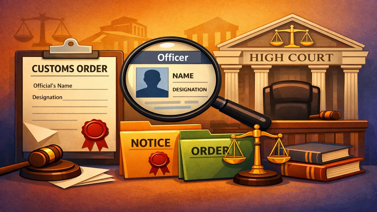 All Customs Orders and Notices Must Properly Mention Official's Name and Designation: High Court