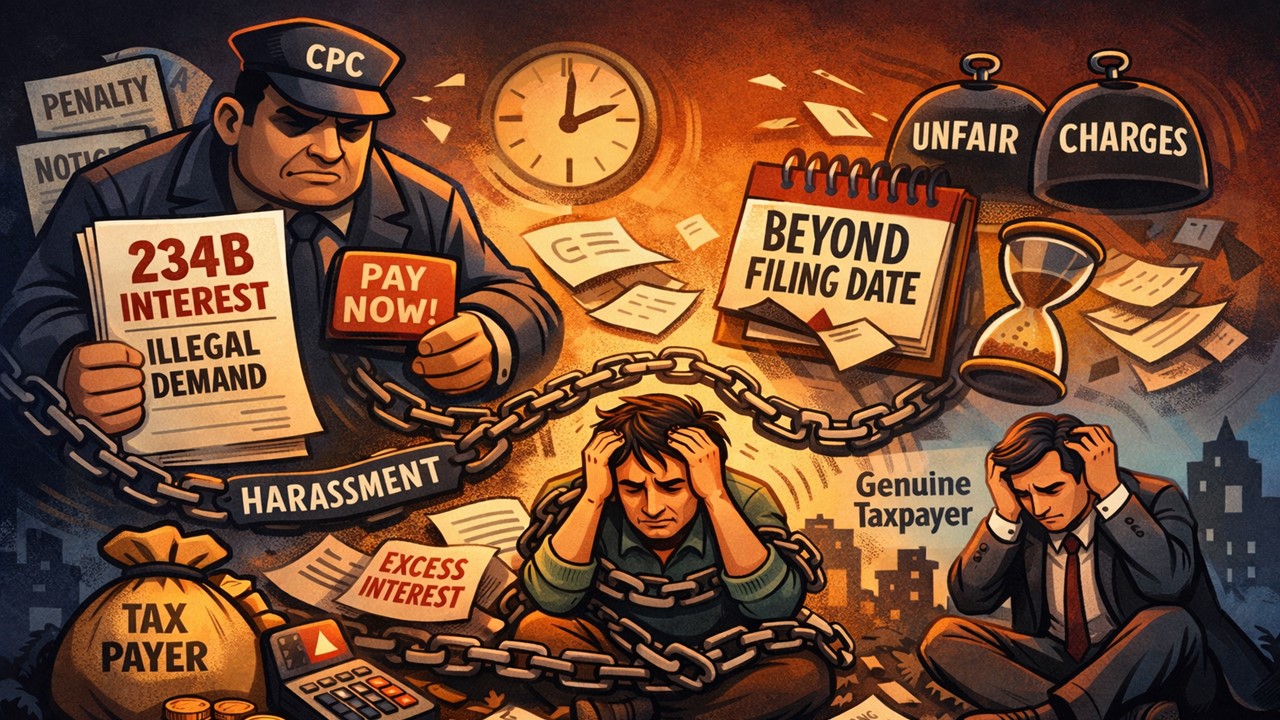 CPC Wrongly Levies Section 234B Interest Demand on ITR-U Filers, Causing Unjust Taxpayer Harassment