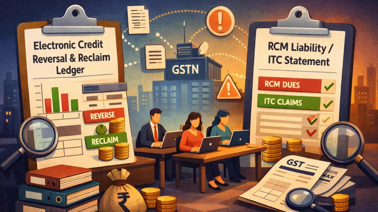 GSTN Releases Advisory and FAQ on Electronic ITC Reversal, Reclaim Ledger and RCM Statement