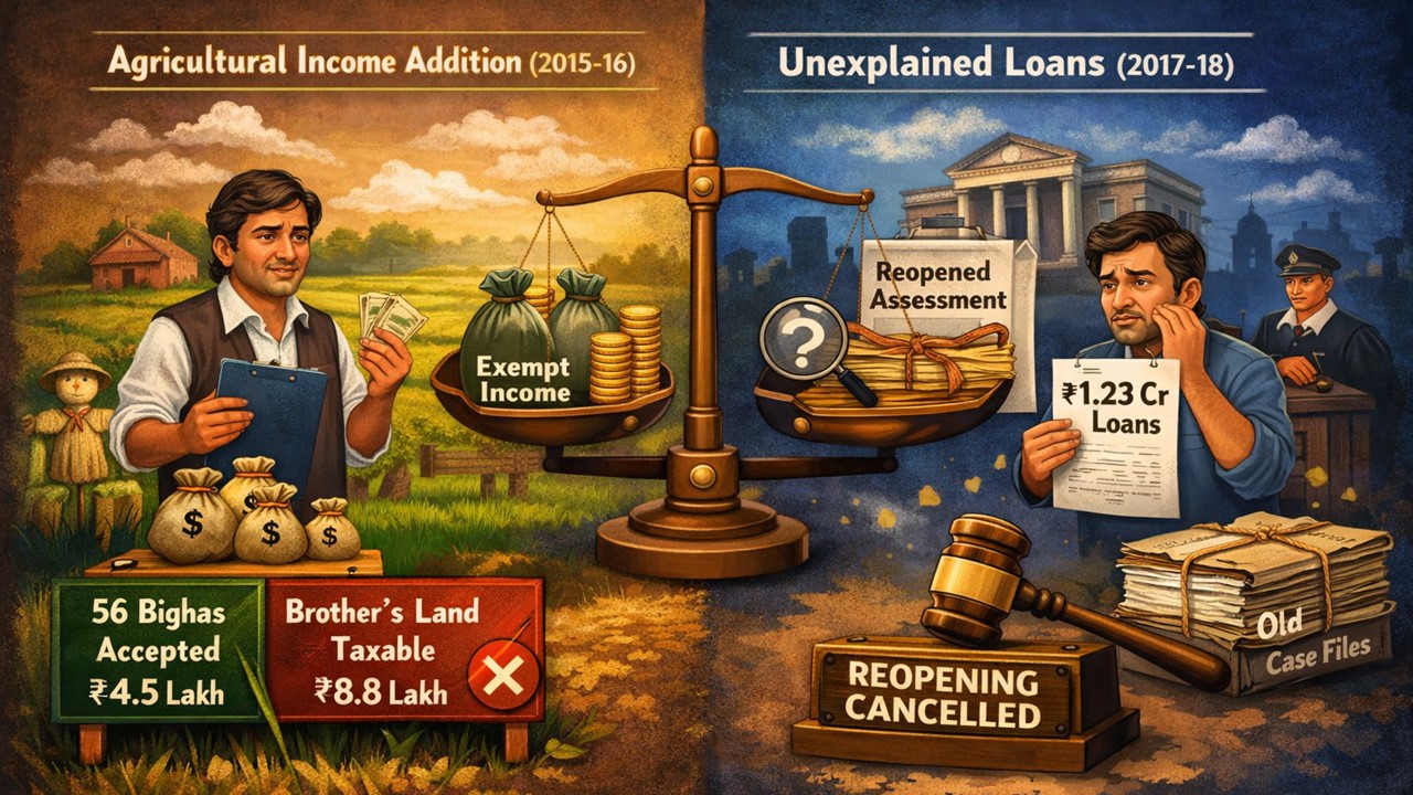 ITAT Partly Upholds Section 68 Agricultural Income Addition but Cancels Unexplained Loan Reopening