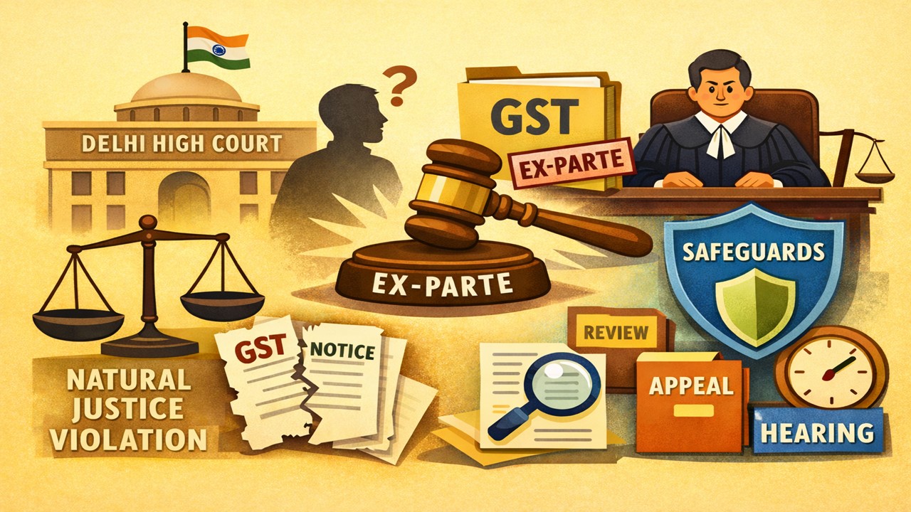 Natural Justice Violation: Delhi HC Remands Ex-Parte GST Adjudication With Safeguards