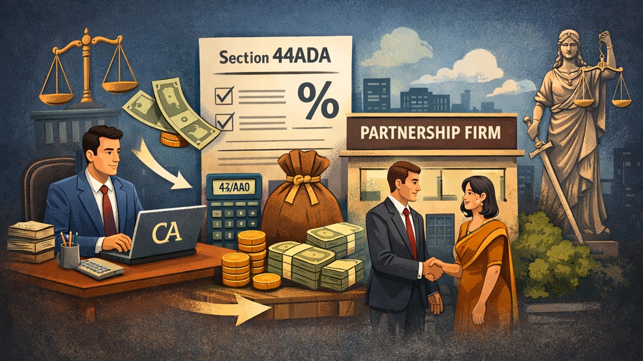 Section 44ADA Benefit Cannot Be Denied to CA Merely for Being a Partner: Rules ITAT