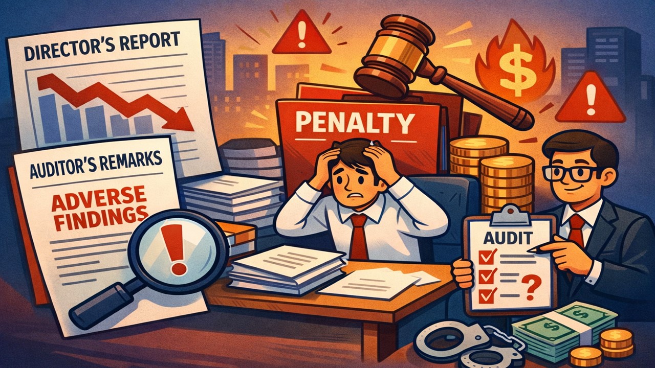 Company Faces Penalty for Not Addressing Auditor's Adverse Remarks in Director's Report