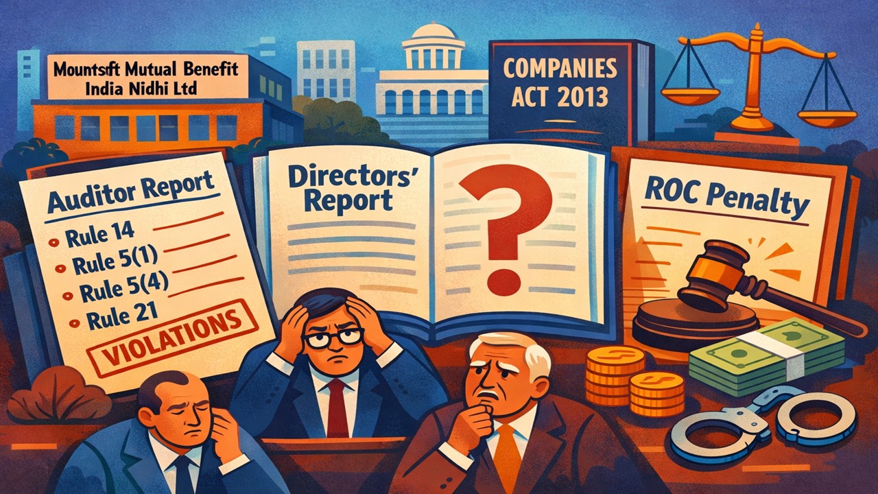 Company Faces ROC Penalty for Not Explaining Non-Compliances Reported by Auditor in Directors' Report