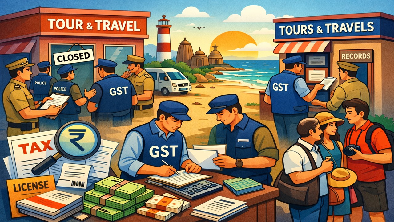 Police and GST Officials Raid Tour Agencies in Puri for Alleged Overcharging and Tax Evasion