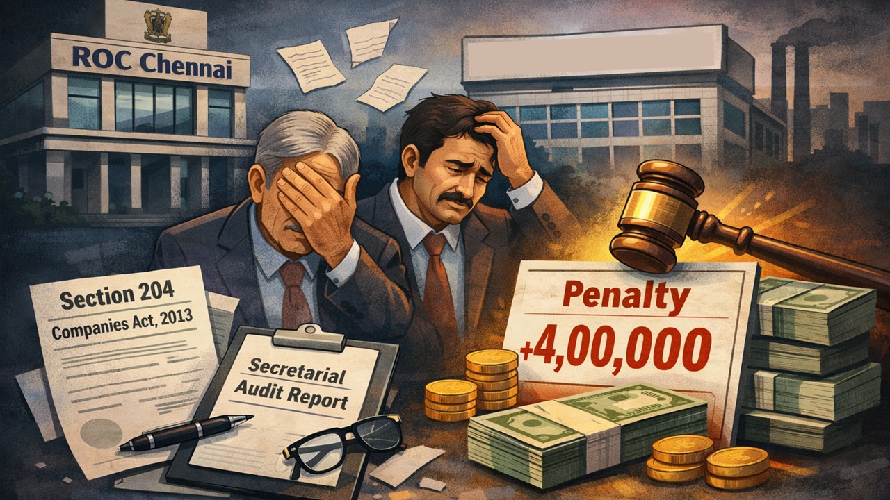 ROC Slaps Rs. 4 Lakh Penalty on Company's Directors for Non-Filing of Secretarial Audit Report