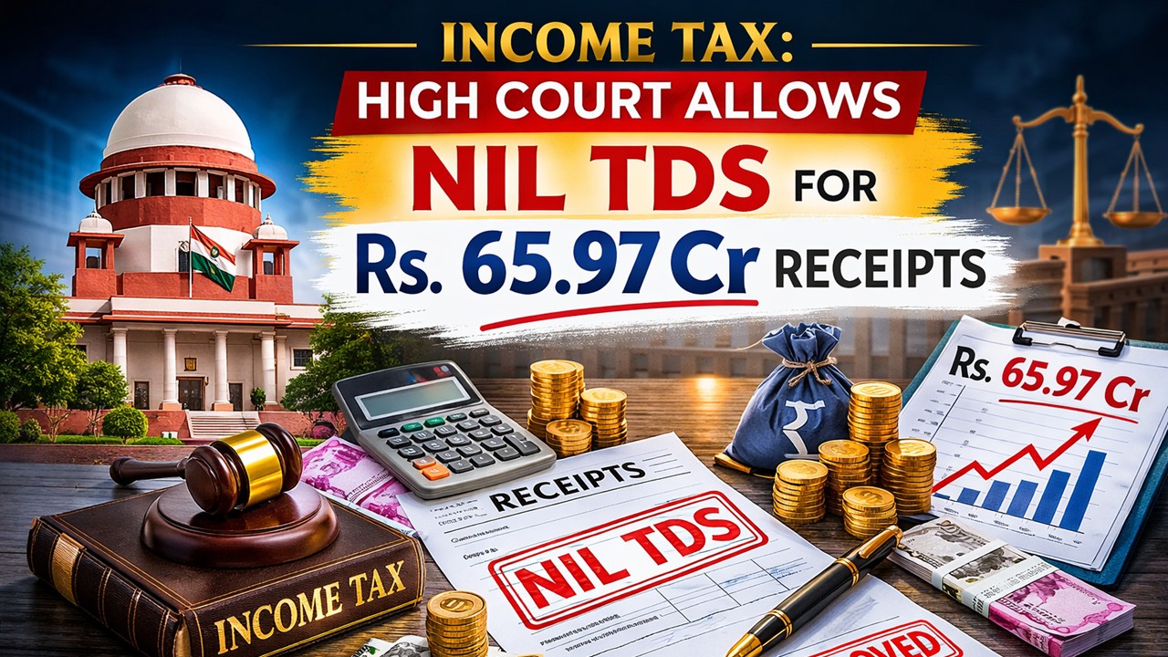Income Tax: High Court Allows NIL TDS for Rs. 65.97 Cr Receipts