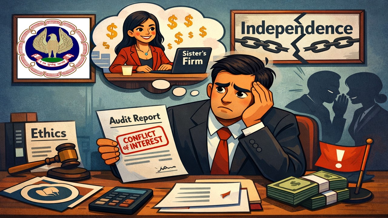 ICAI Reprimands CA for Auditing Sister’s Firm; Holds Independence Compromised
