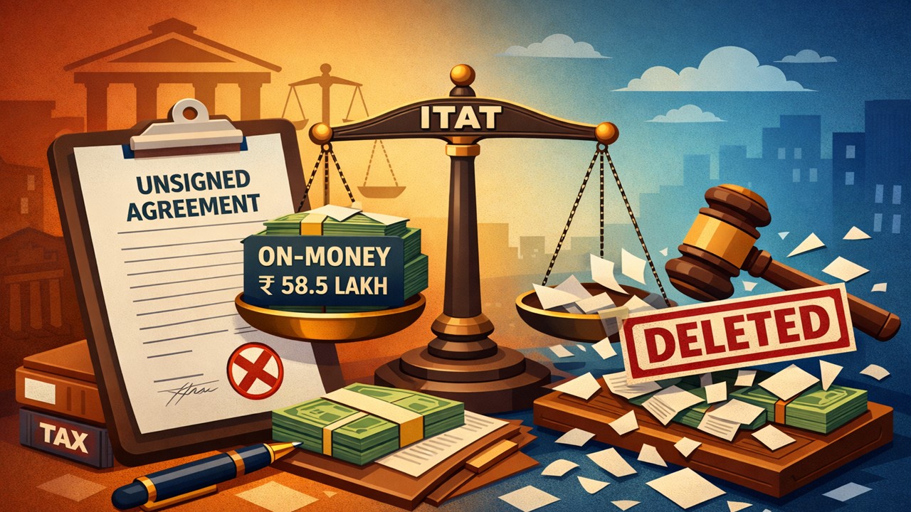 ITAT Deletes Rs. 58.5 Lakh “On-Money” Addition; Unsigned Agreement Held Inadmissible