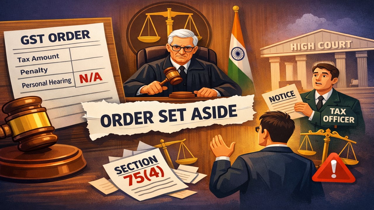 Mentioning "NA" in Personal Hearing Column Violates Section 75(4): Allahabad HC Sets Aside GST Order