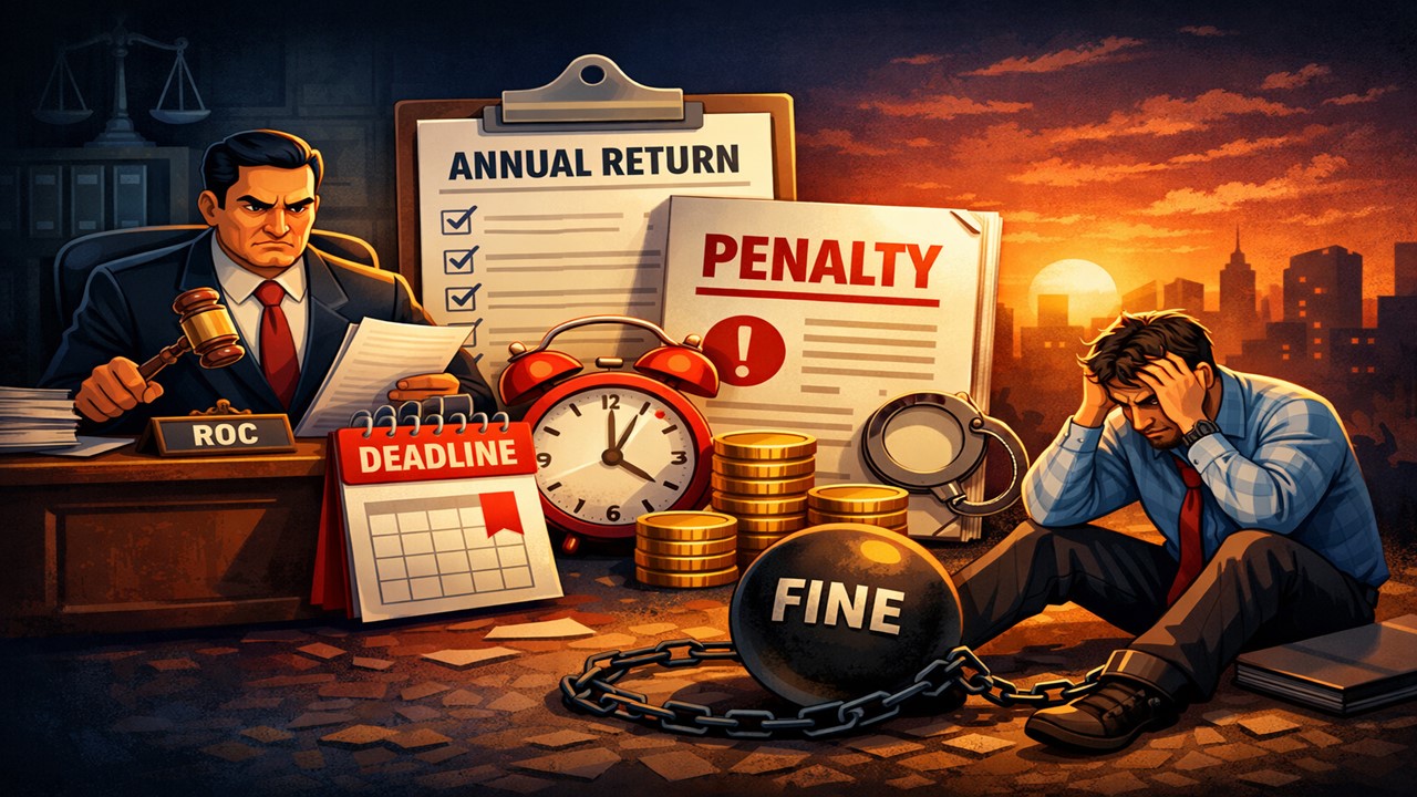 ROC Imposes Penalty for Non-Filing of Annual Return Under Section 92