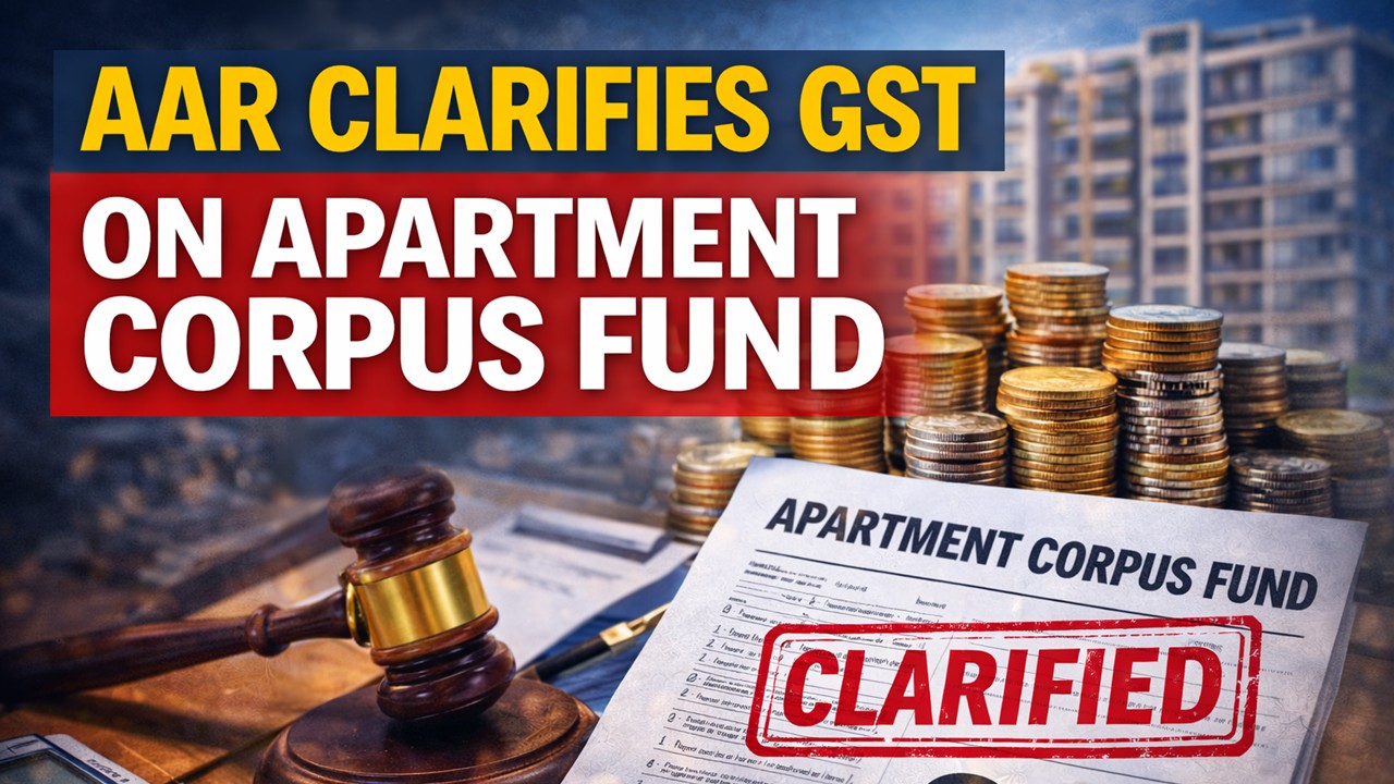 GST on Corpus Fund Payable at Receipt; Water Supply Part of Composite Maintenance Service