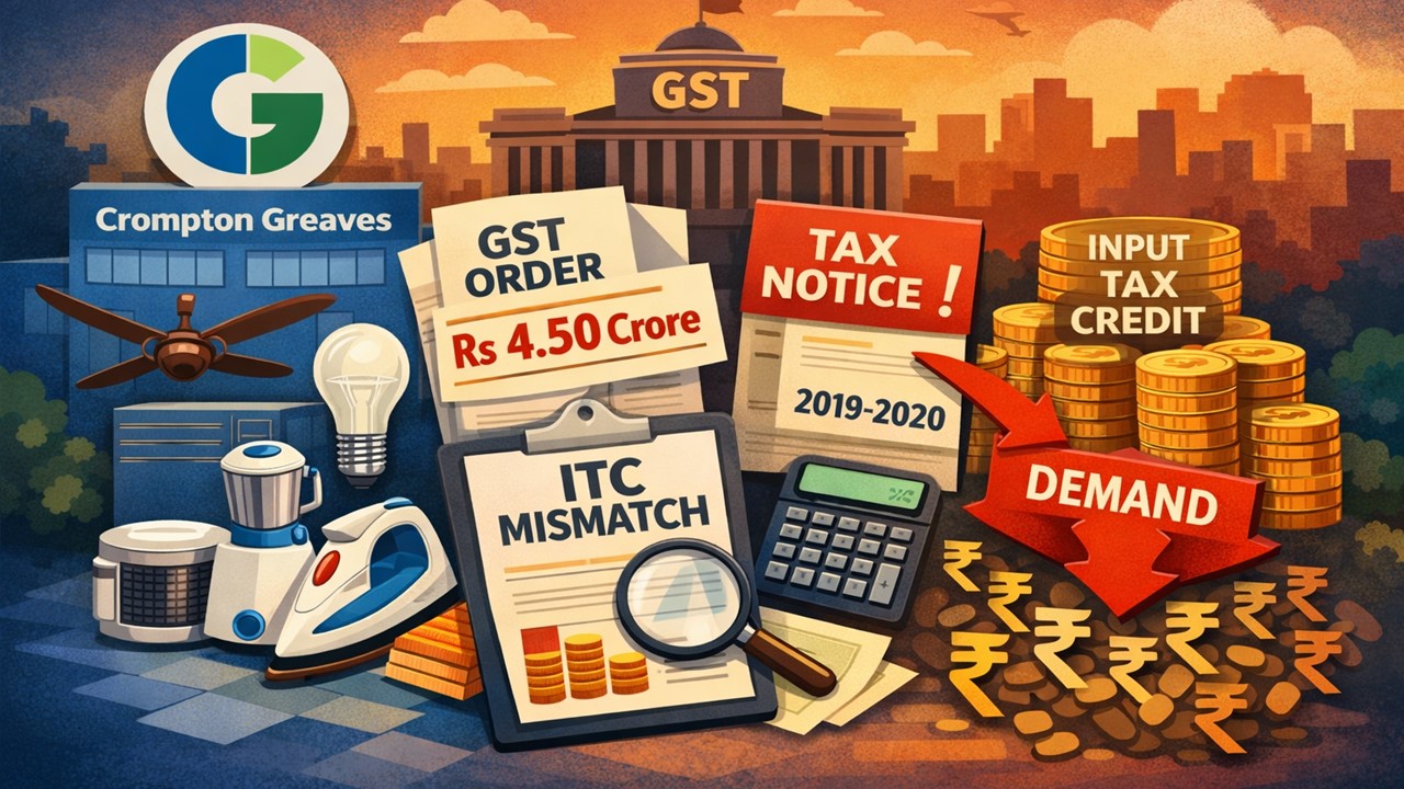 Crompton Greaves Faces GST Demand of Rs 4.50 Crore Over Alleged ITC Mismatch