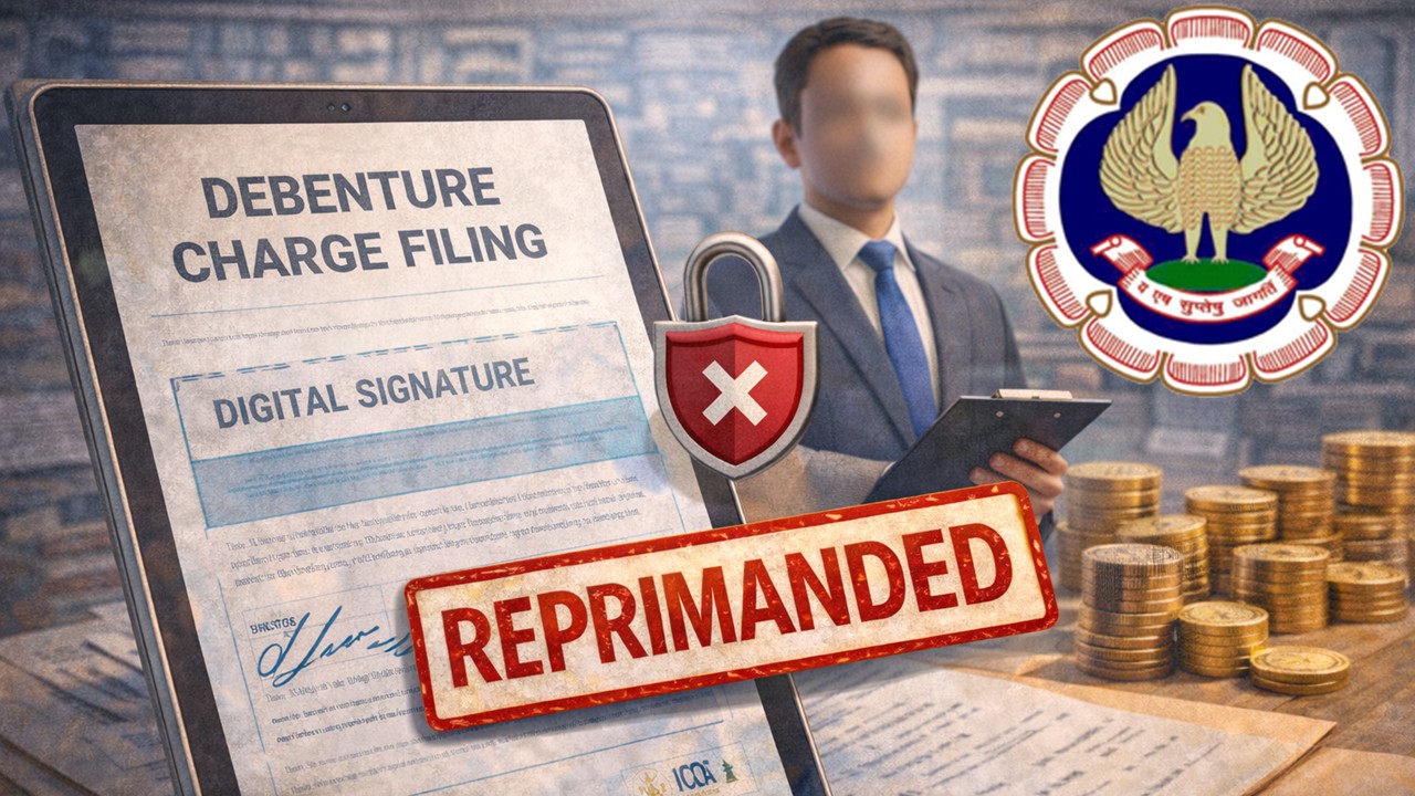 Disciplinary Committee Reprimands CA for Negligent Use of Digital Signature in Debenture Charge Filing