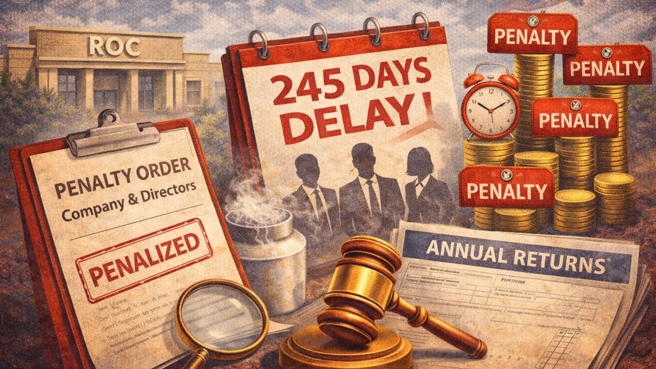 ROC Company and Directors Penalised for 245-Day Delay in Filing Annual Returns