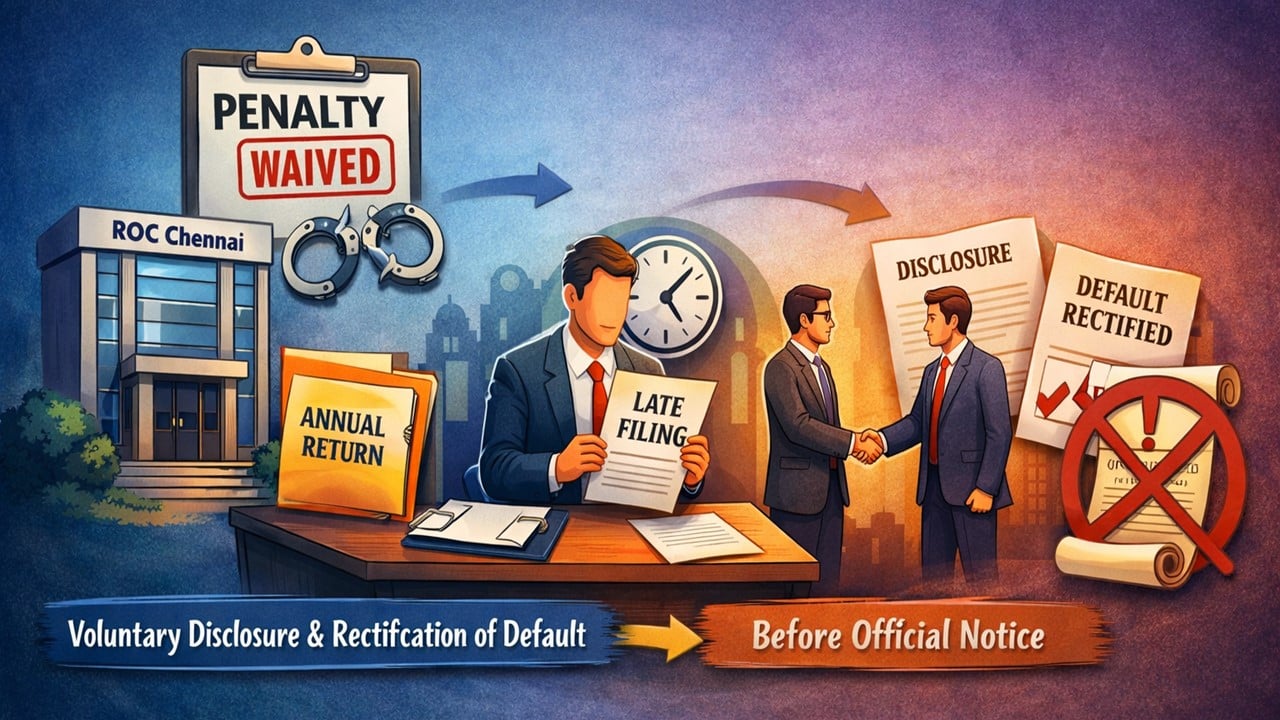 ROC Waives Penalty in Annual Return Filing Default Case Citing Voluntary Compliance