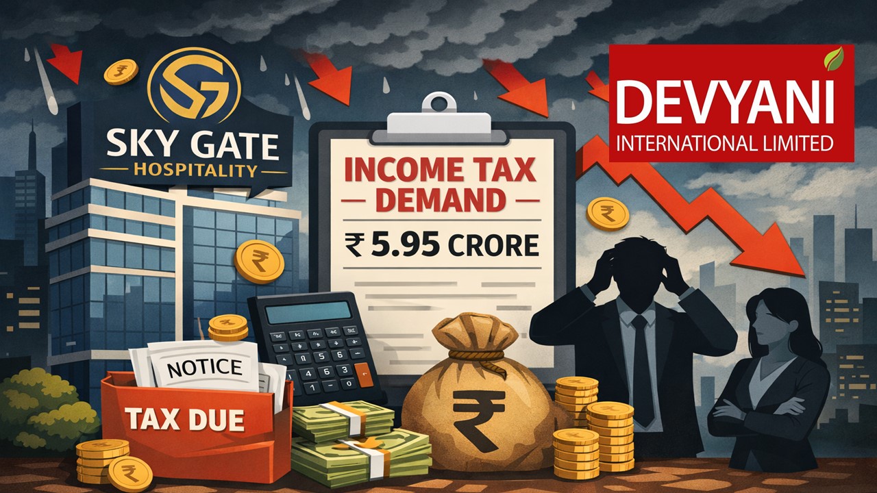 Sky Gate Hospitality Faces Income Tax Demand of Rs 5.95 Crores