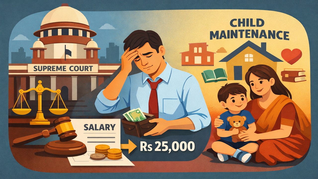 Supreme Court Directs Employer to Deduct Rs 25,000 from Father's Salary for Child Maintenance