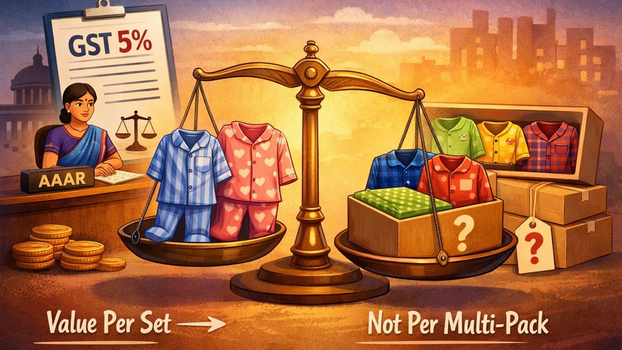 AAAR Upholds 5% GST on Pyjama Sets; Value to be Determined Per Set, Not Per Multi-Pack