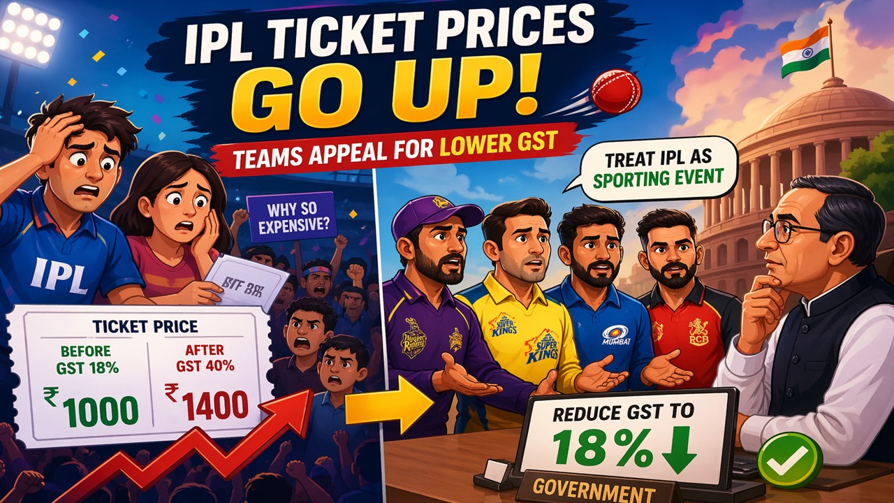 IPL Ticket GST Controversy: Why 40% Tax May Be Reduced to 18%
