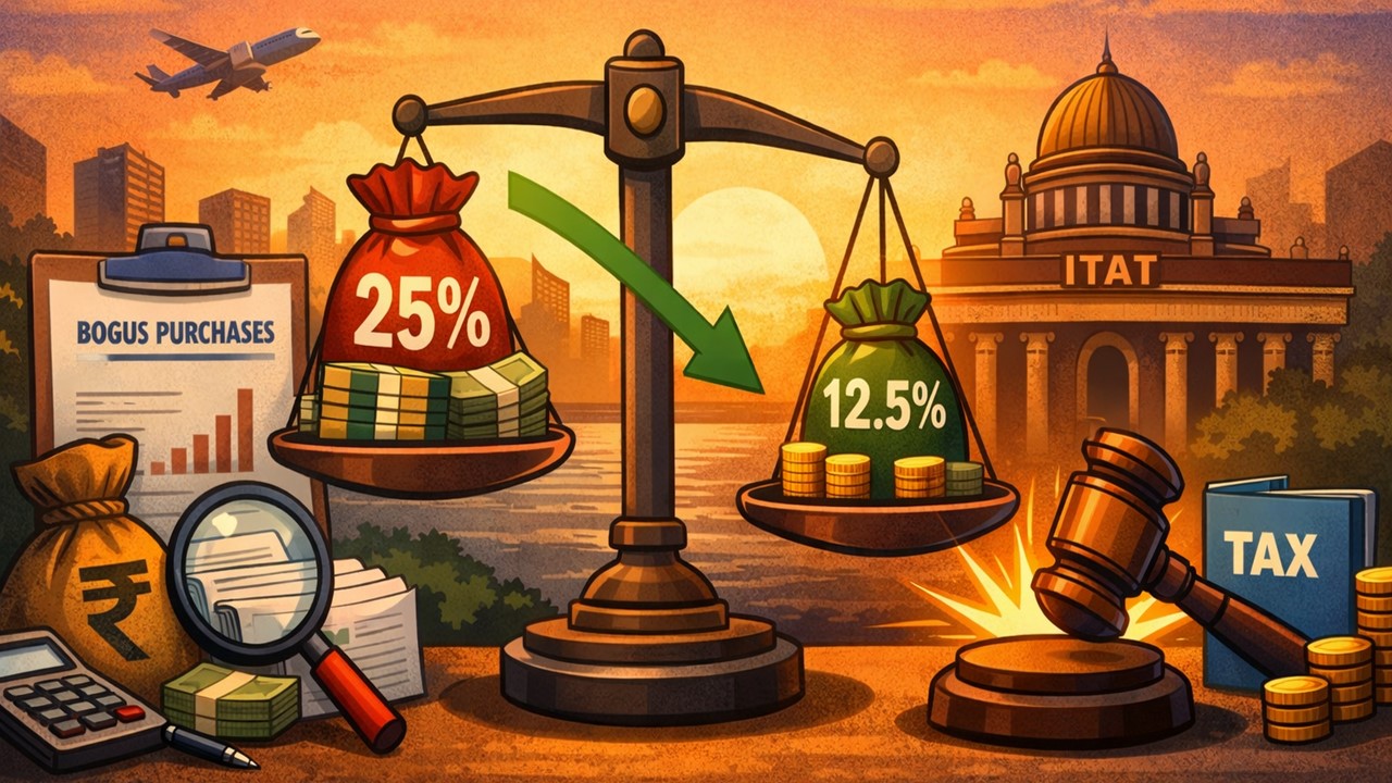 Only Profit, Not Full Purchases Taxable: ITAT Reduces Alleged Bogus Purchase Addition from 25% to 12.5%