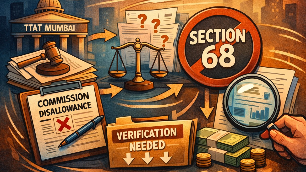 ITAT Remands Commission Disallowance, Section 68 Not Invocable Without Verification
