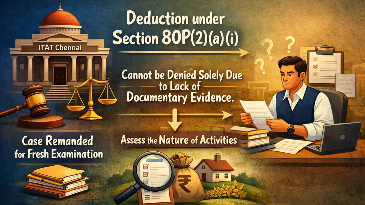 Section 80P Deduction Cannot Be Denied Solely for Lack of Documentary Evidence: ITAT
