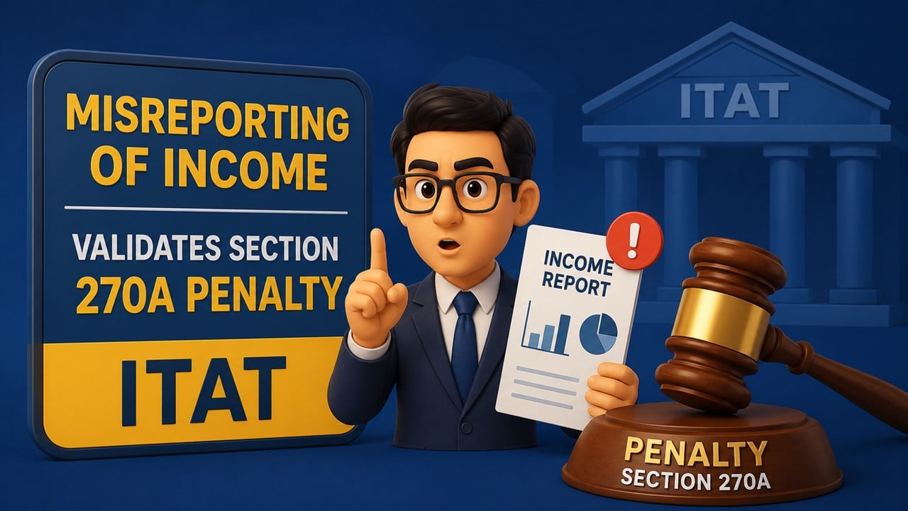 Clear Mention of "Misreporting of Income" Validates Section 270A Penalty: ITAT